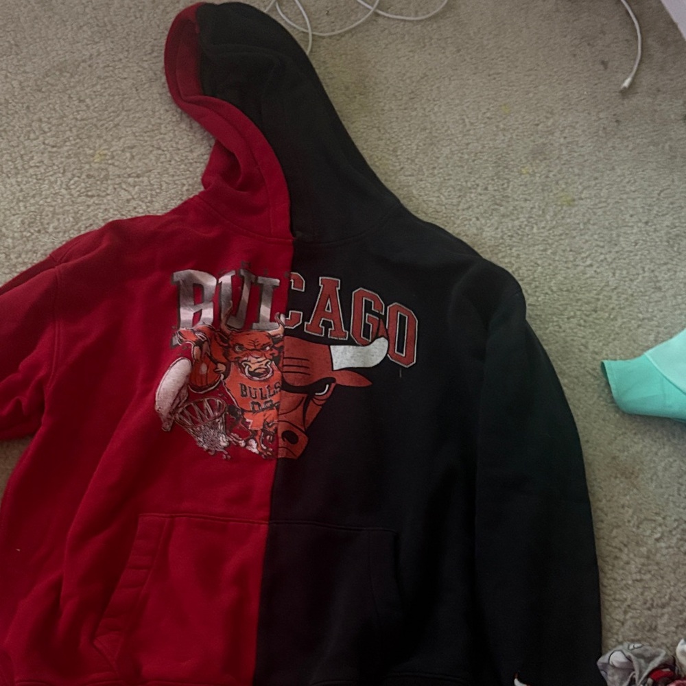 Hollister Red and Black Hoodie